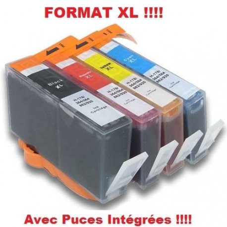 Pack 4 cartouches compatibles HP imprimante 5510 