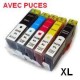 Pack 5 cartouches compatibles HP imprimante PHOTOSMART B8550
