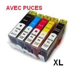 Pack 5 cartouches compatibles HP imprimante PHOTOSMART B8550