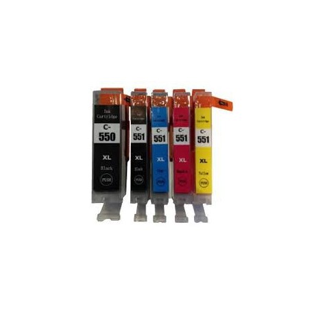 Pack 5 cartouches compatibles CANON imprimante PIXMA MG5450