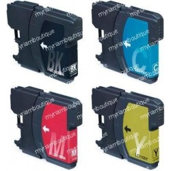 Pack 4 cartouches compatibles BROTHER imprimante DCP6690CN