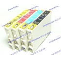 Pack 4 cartouches compatibles EPSON imprimante DX3800+