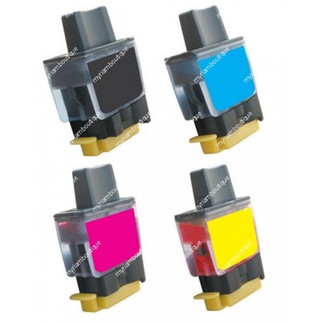 Pack 4 cartouches compatibles BROTHER imprimante DCP115C 